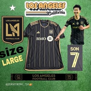 Adidas LAFC Son Heung Min #7 2025/2026 Home Black Jersey MLS Large